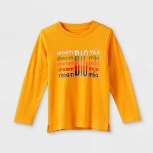 Latino Heritage Month Kids' Dream Big Long Sleeve T-Shirt Yellow Size XL